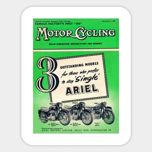 Vintage Motor Cycle Magazine Cover Sticker